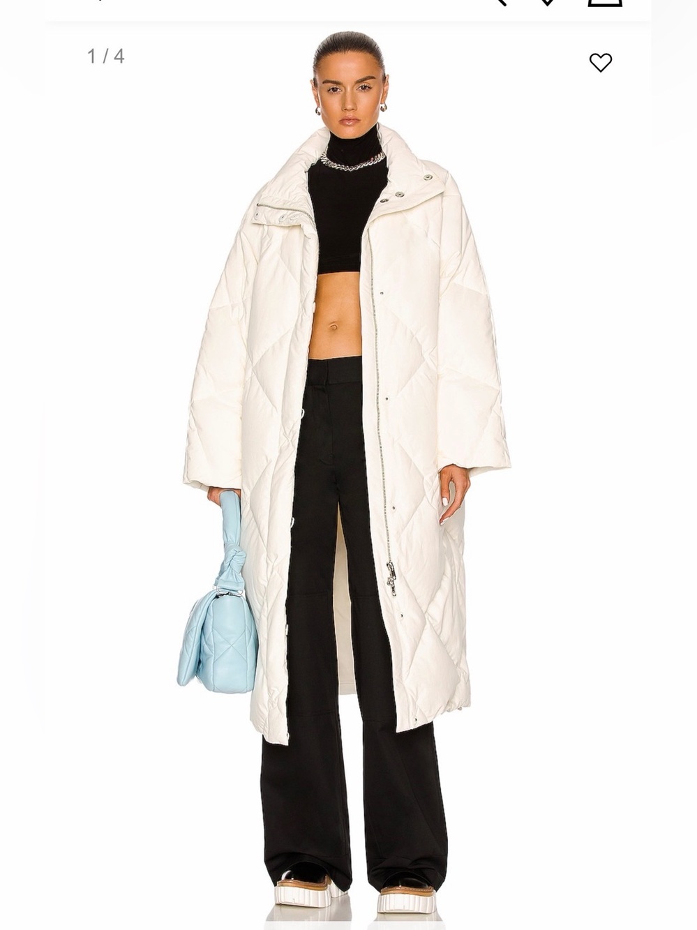 Stand Studio Anissa down Coat in off white